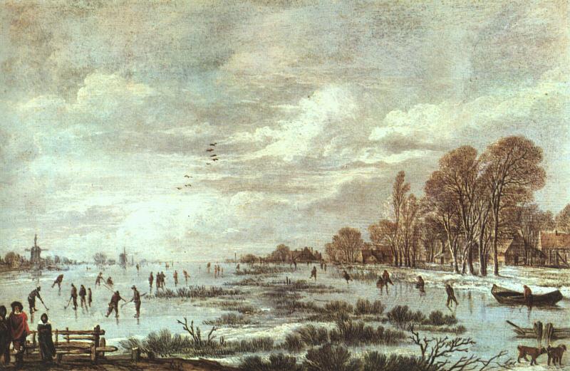 Aert van der Neer Winter Landscape oil painting image